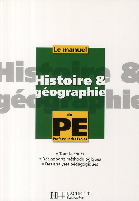 La manuel d'histoire et géographie du pédagogue