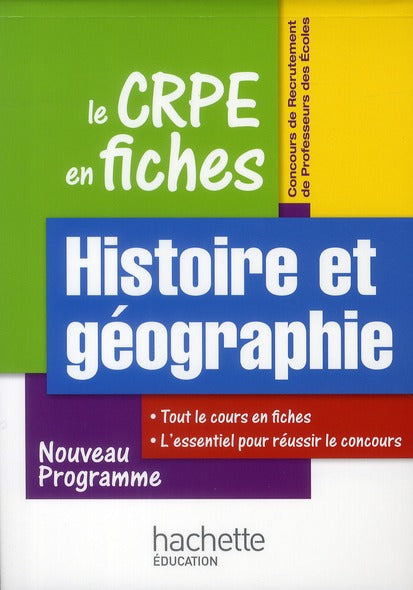 CRPE en fiches ; histoire et géographie