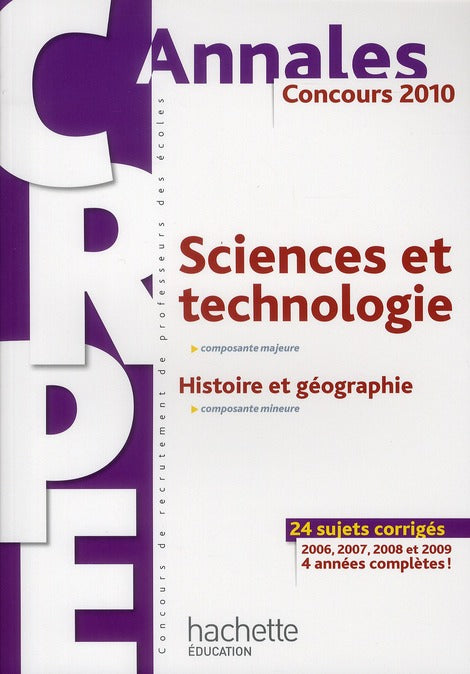 Annales sciences et technologie ; CRPE (édition 2010)
