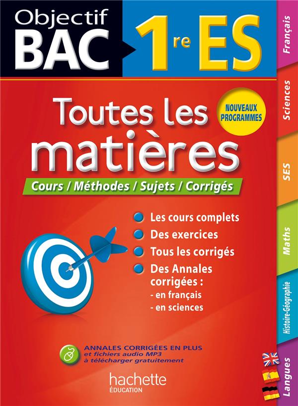 Objectif bac : toutes les matières ; 1ère ES