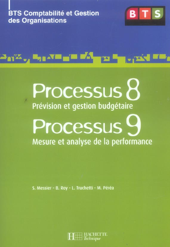 P8 gestion budgetaire, p9 mesure et analyse de la performance, bts cgo, livre eleve, ed. 2006 - prev