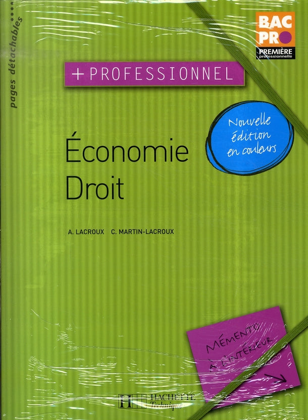 économie droit ; 1ère bac pro ; élève (édition 2007)