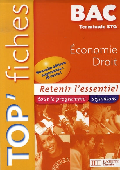 TOP'FICHES : économie droit ; terminale stg