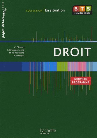 Droit ; BTS 1ère année ; livre de l'élève