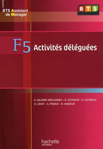 Activités déléguées ; BTS assistant de manager F5 ; livre de l'élève