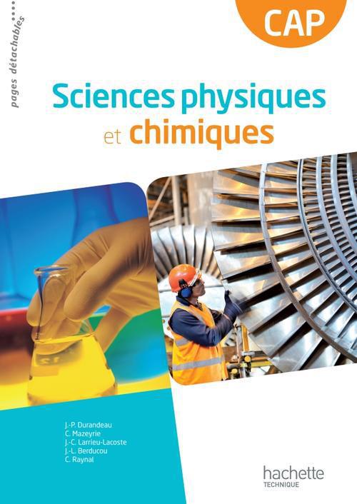 Sciences physiques et chimiques ; CAP ; livre de l'élève