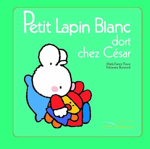 PETIT LAPIN BLANC : Petit Lapin Blanc : dort chez César