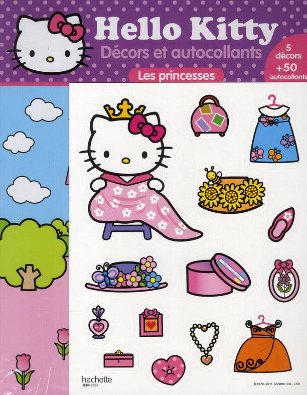 Hello Kitty : décors et autocollants ; les princesses