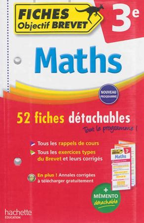 Objectif brevet : maths ; fiches détachables