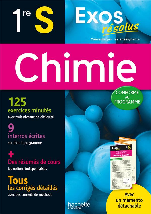 Exos résolus : chimie ; 1ère S