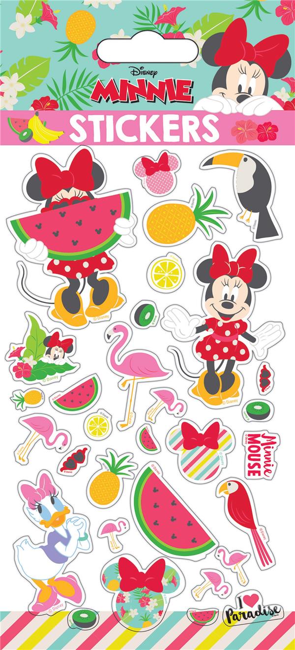 Minnie tropical ; sticker sheets retro puffy