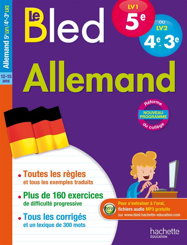 CAHIERS BLED : allemand ; niveau A2 ; 5e LV1 / 4e-3e LV2