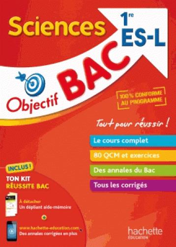 Objectif bac : sciences ; 1res L/ES (édition 2018)