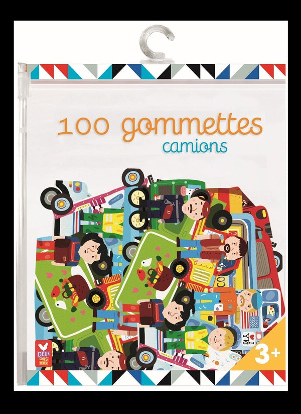 GOMMETTES : 100 petites gommettes ; les camions