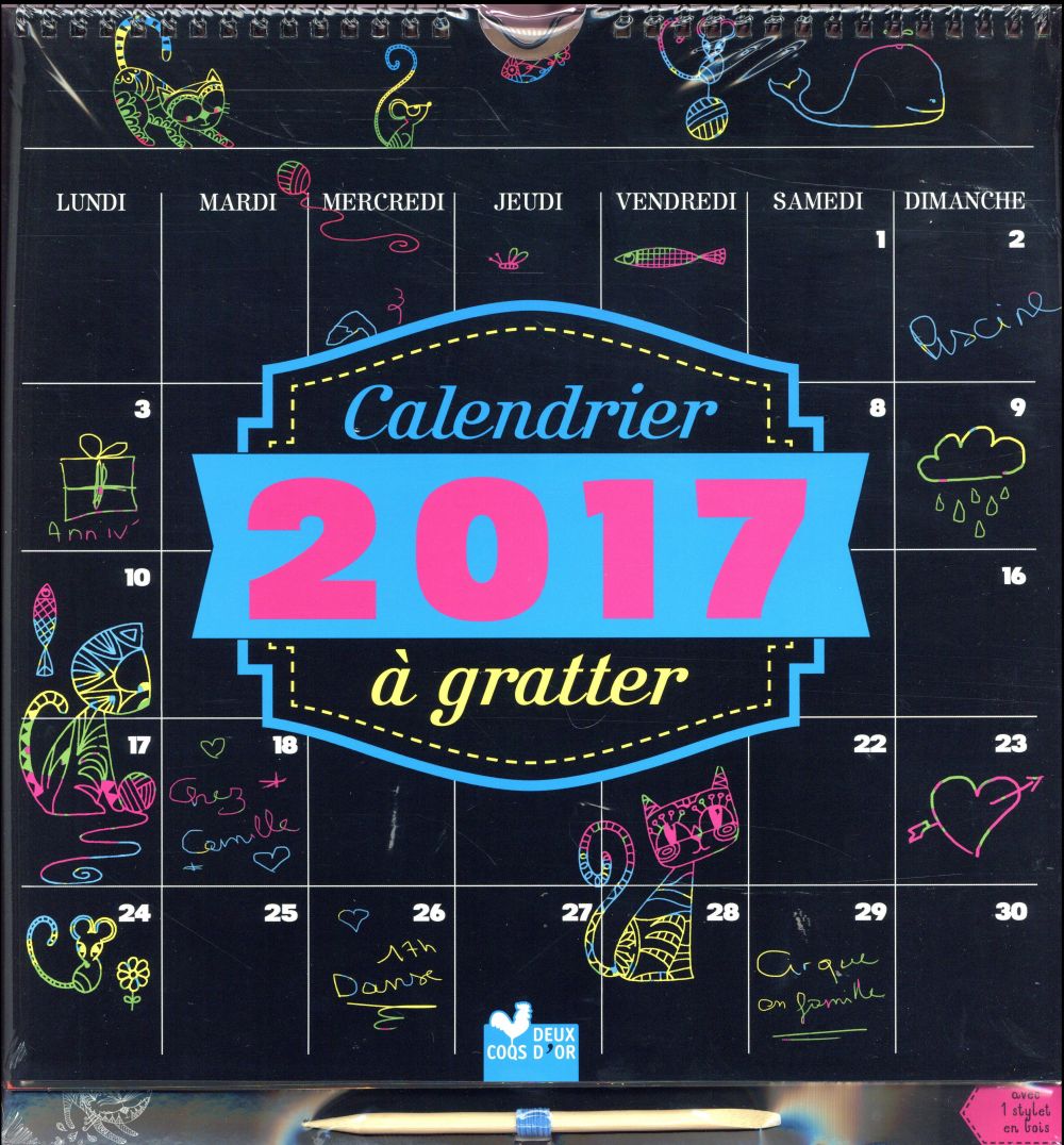 Cartes à gratter : calendrier 2017