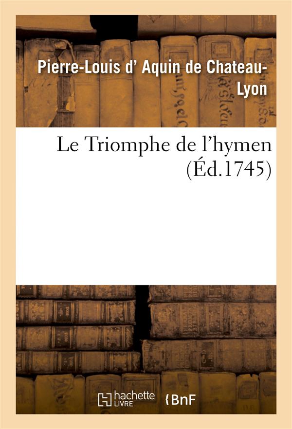 Le triomphe de l'hymen