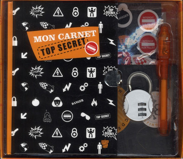 Mon carnet top secret 100% garçon ; mon petit coffret