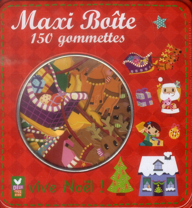 GOMMETTES : vive Noël ; maxi-boîte
