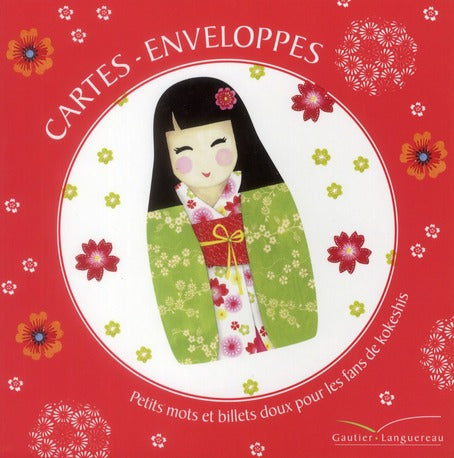 Cartes, enveloppes ; petits mots et billets doux pour les fans de kokeshis