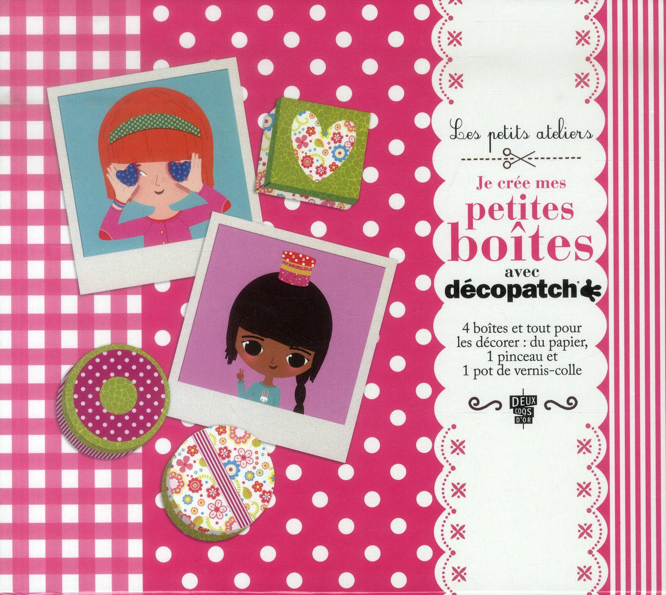 Je crée mes petites boîtes avec Décopatch ; coffret