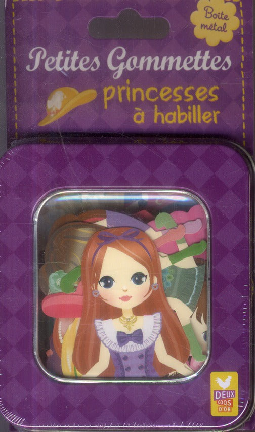 PETITES GOMMETTES : princesses à habiller ; boîte métal