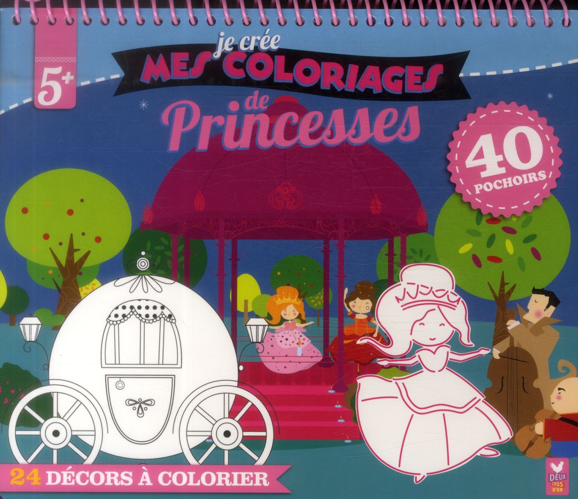 GOMMETTES : je crée mes coloriages de princesses