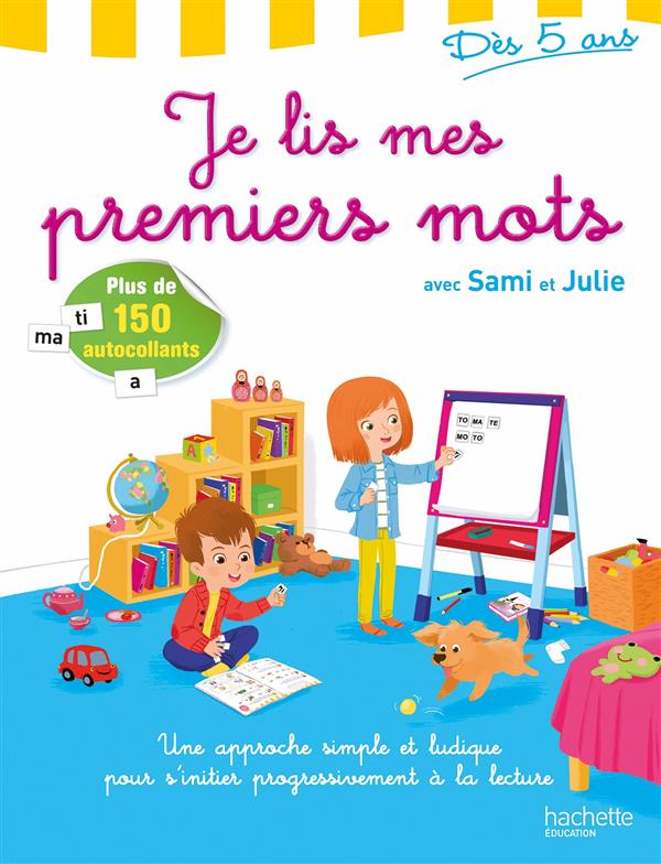 Je lis mes premieres mots avec Sami et Julie