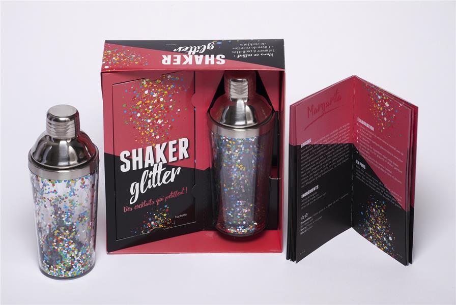 Coffret cocktails shaker glitter