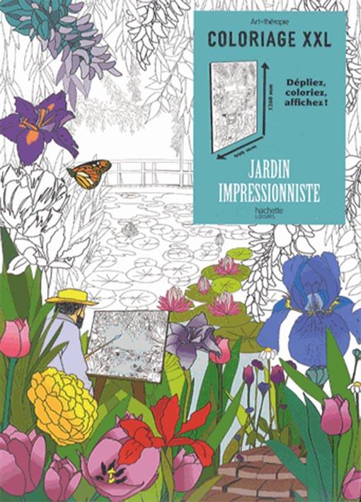 Coloriage XXL ; jardin impressionniste