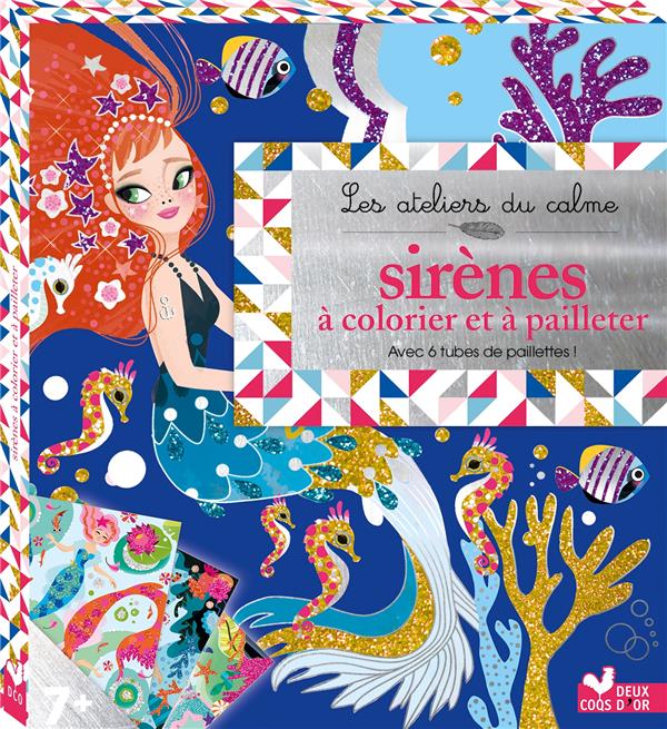 Les ateliers du calme : boîte creative tableaux paillettes ; sirènes