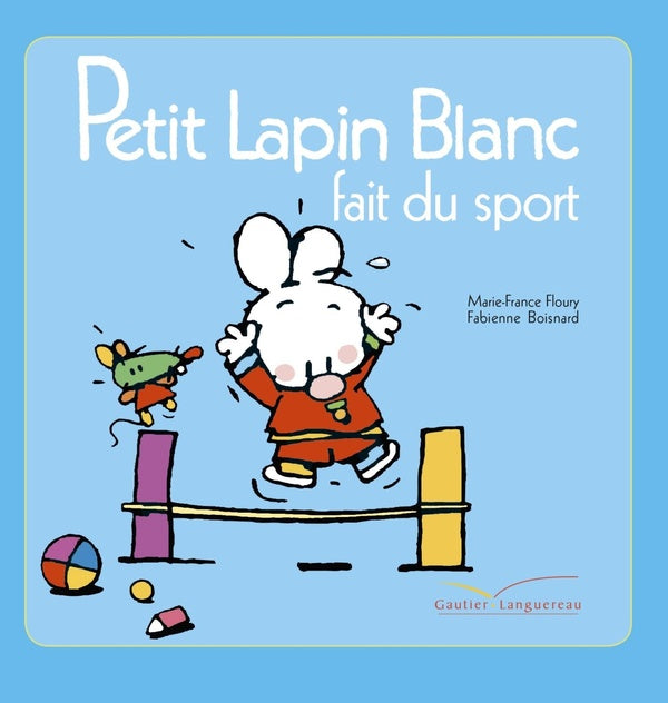 PETIT LAPIN BLANC : Petit Lapin Blanc : fait du sport