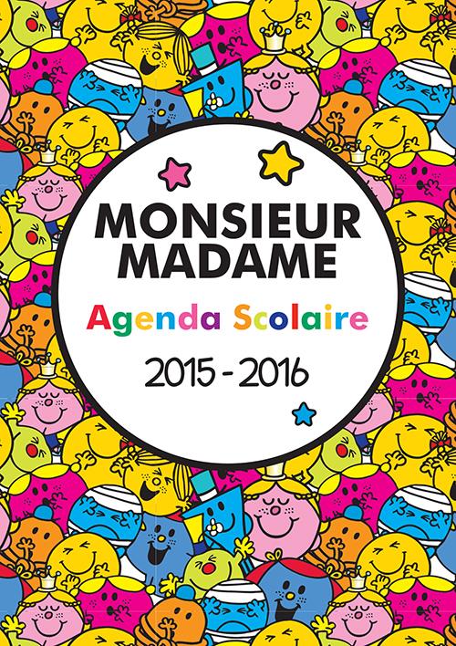 Les Monsieur Madame : agenda scolaire 2015-2016