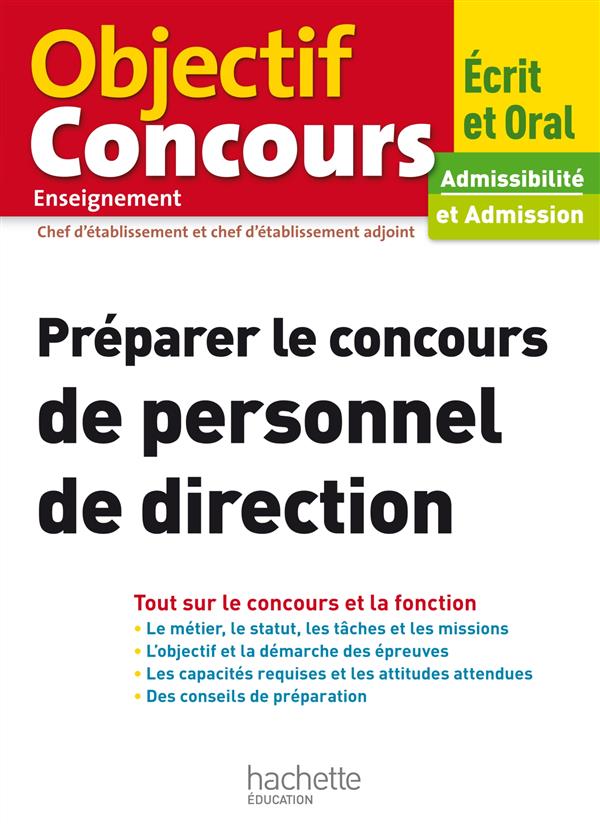 Objectif concours : préparer le concours de personnel de direction