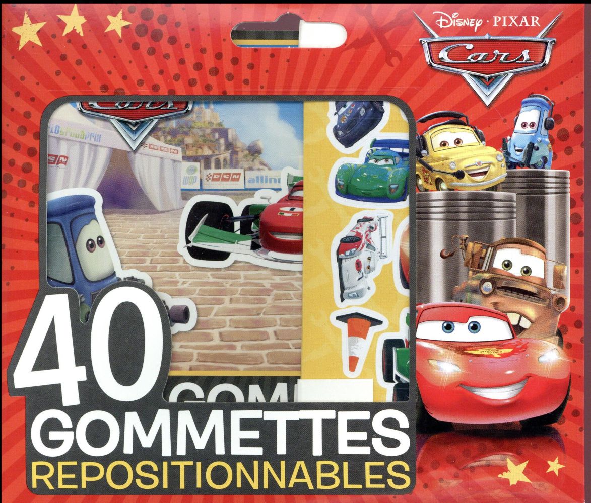 40 gommettes repositionnables : Cars