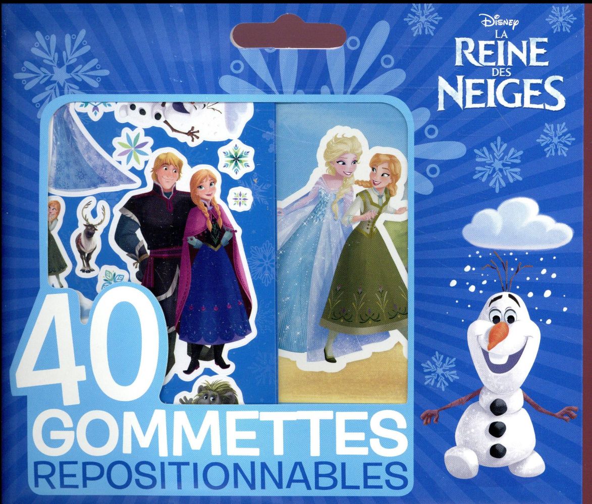 40 gommettes repositionnables : La Reine des Neiges