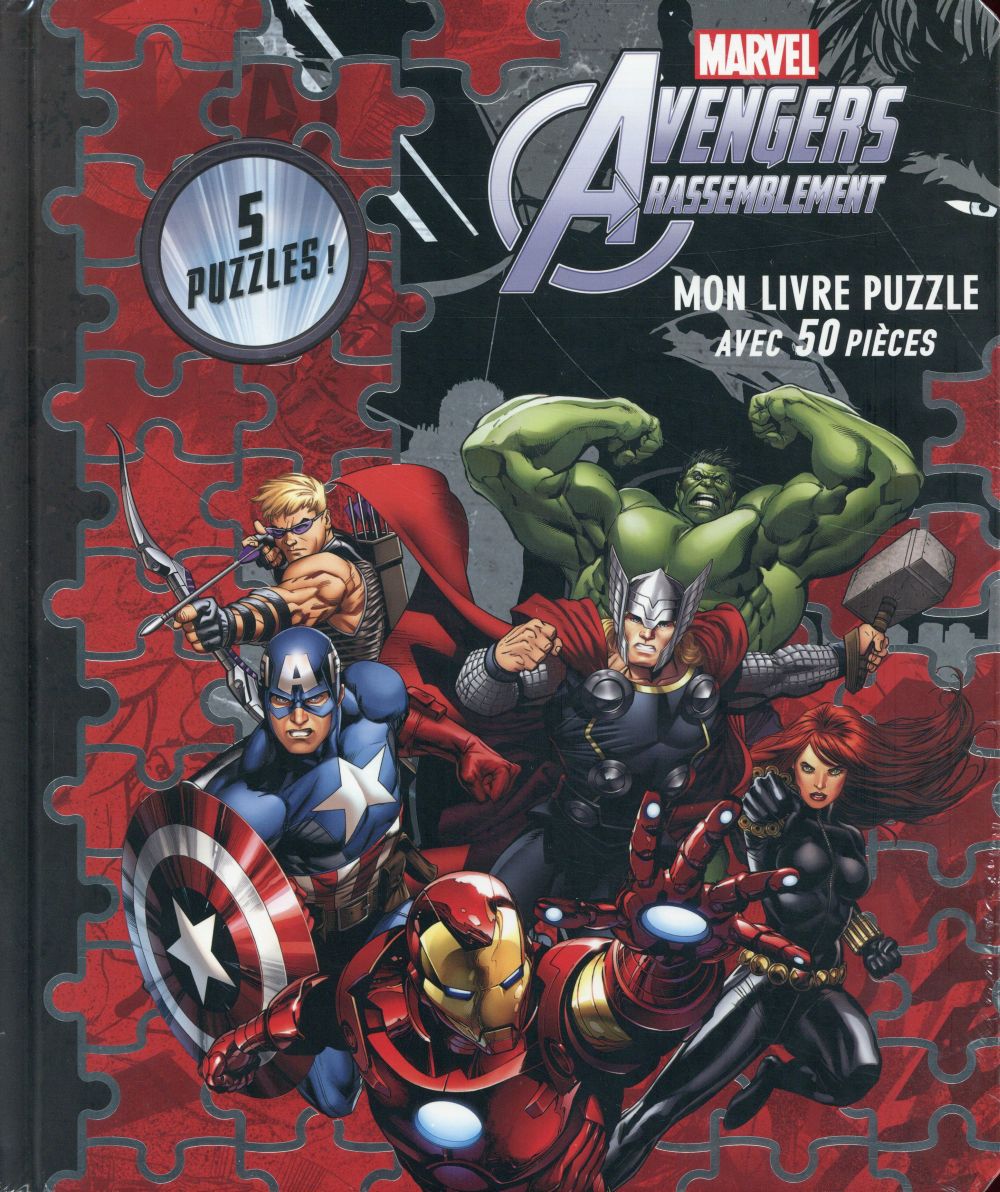 Avengers Rassemblement : mon livre puzzle avec 50 pièces