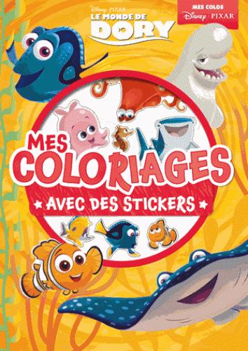 Mes coloriages avec stickers ; spécial Dory & Nemo