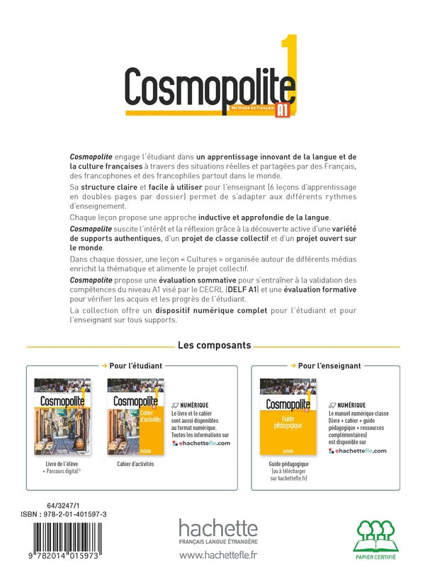 Cosmopolite 1 ; FLE ; livre de l'élève