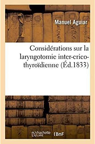 Considerations sur la laryngotomie inter-crico-thyroidienne