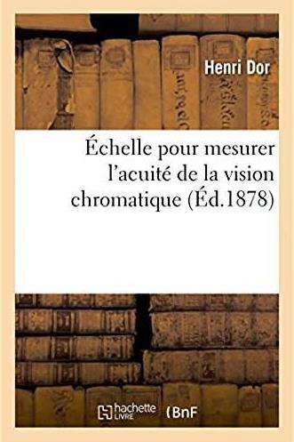 Echelle pour mesurer l'acuite de la vision chromatique