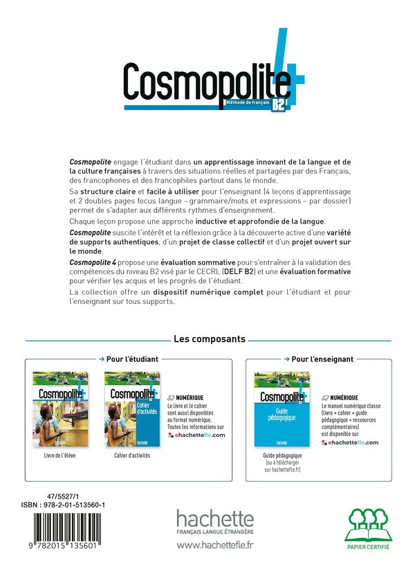 Cosmopolite 4 ; FLE ; Livre de l'élève ; B2