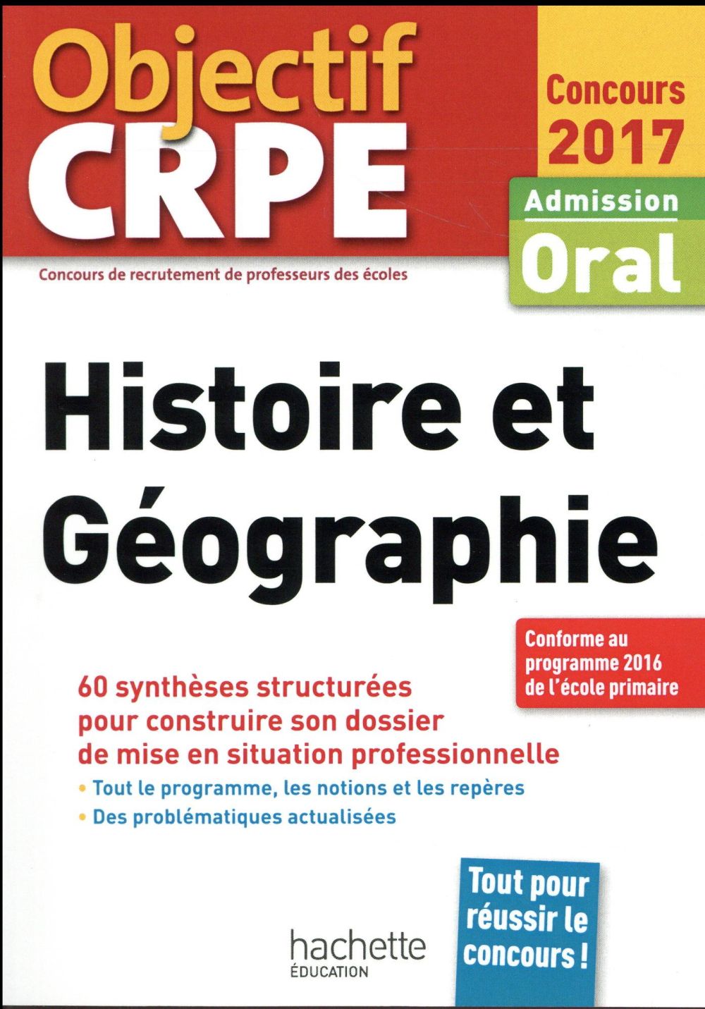 Objectif CRPE : histoire et géographie (édition 2017)