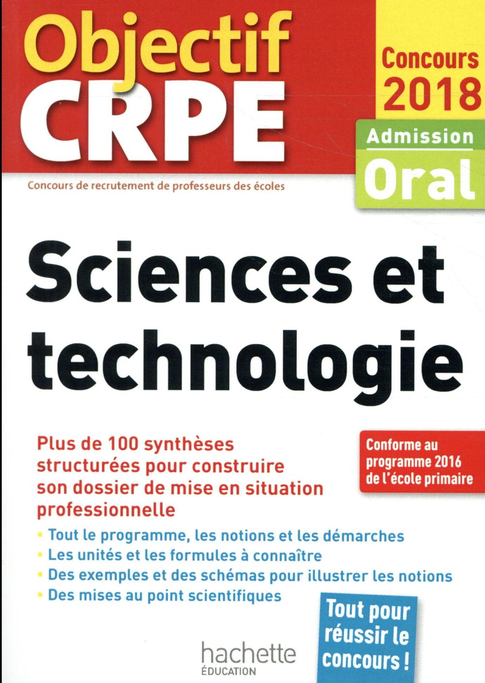 Objectif CRPE : sciences et technologie (édition 2018)