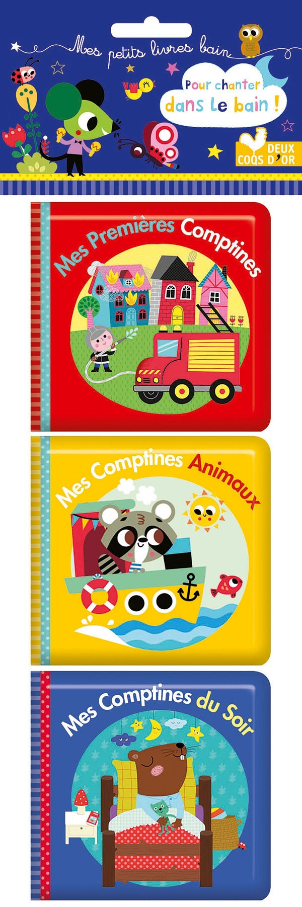 Mes petits livres bains ; 3 mini comptines