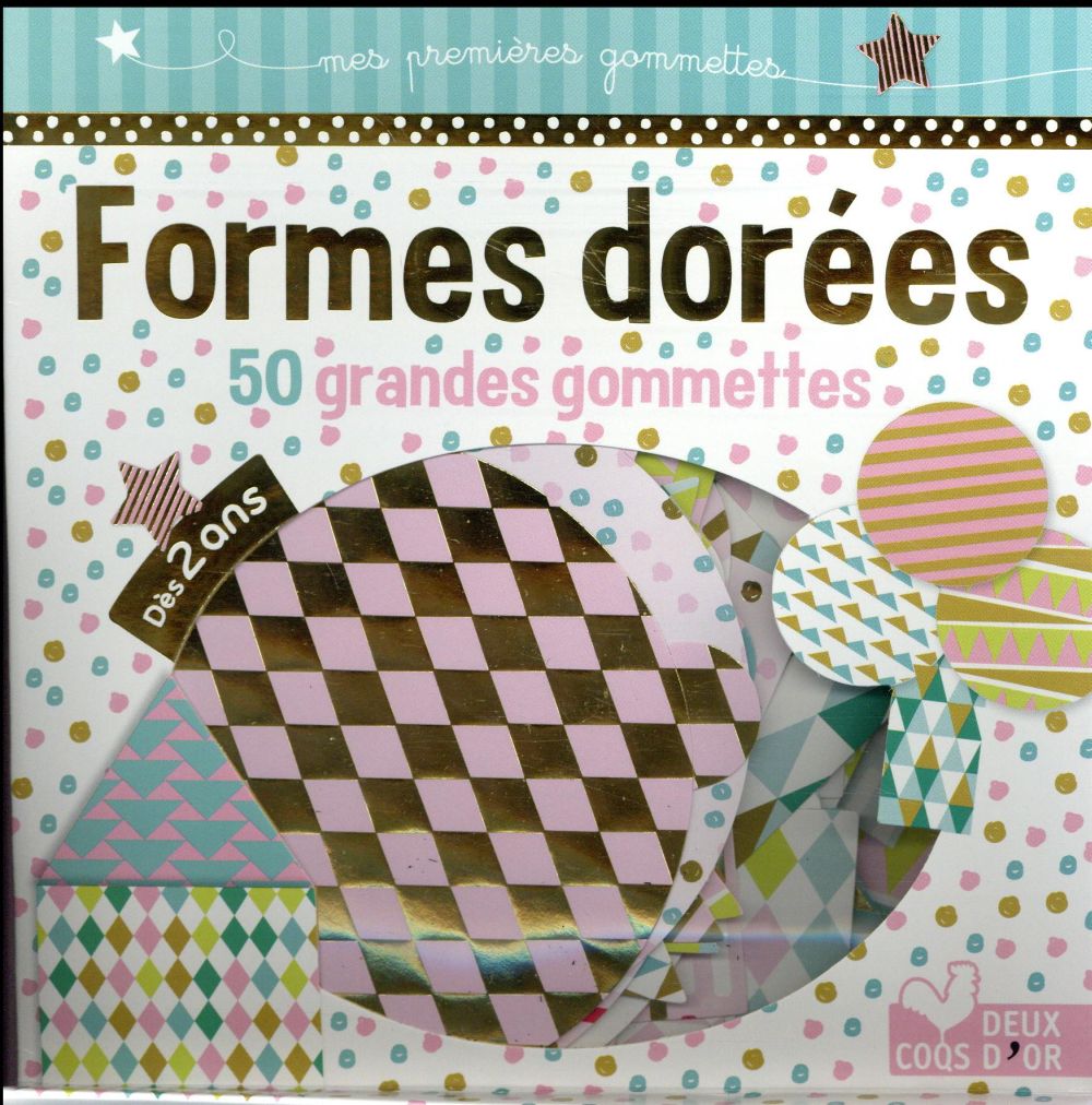 50 grandes gommettes : formes dorées