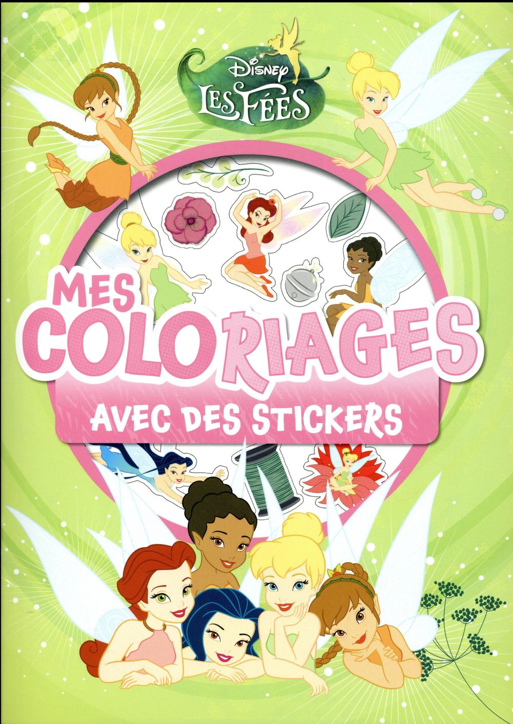 Mes coloriages avec stickers : les fées