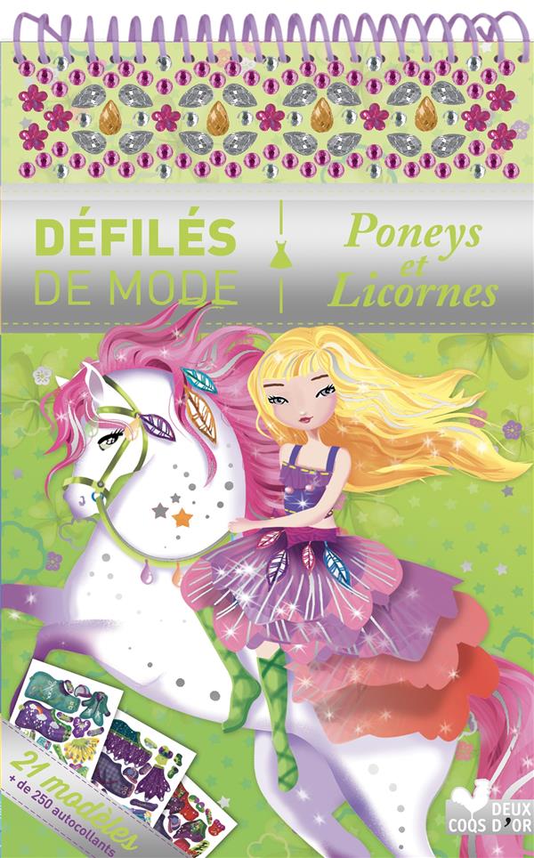 Bloc à spirales : poneys et licornes
