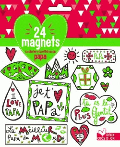 GOMMETTES : 24 magnets à colorier et à offrir à son papa