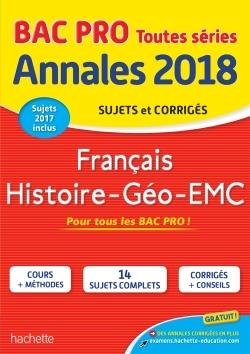 Annales bac - 2018 histoire geo francais bac pro