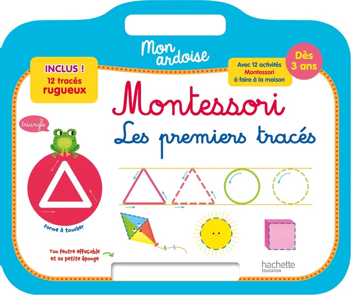 Mon ardoise Montessori ; les premiers tracés
